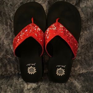 Yellow Box Flip Flops